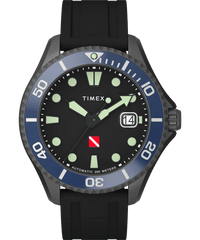 Timex Tiburon Automatic 44mm Black Divers Men's Watch TW2W21100