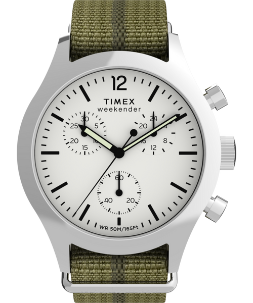Timex Weekender Chronograph 40mm White Dial Men's Watch TW2Y15700