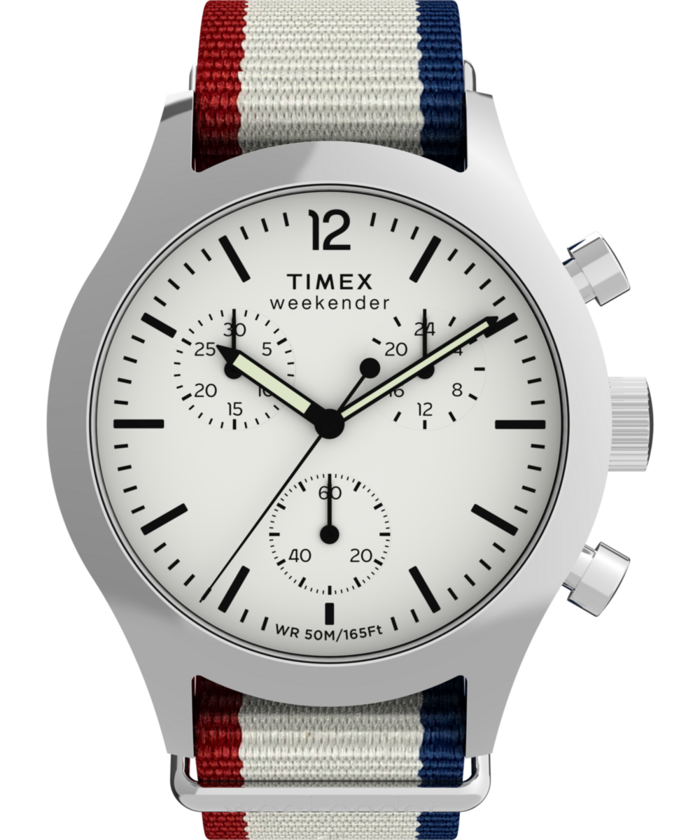 Timex Weekender Chronograph 40mm White Dial Men's Watch TW2Y15800