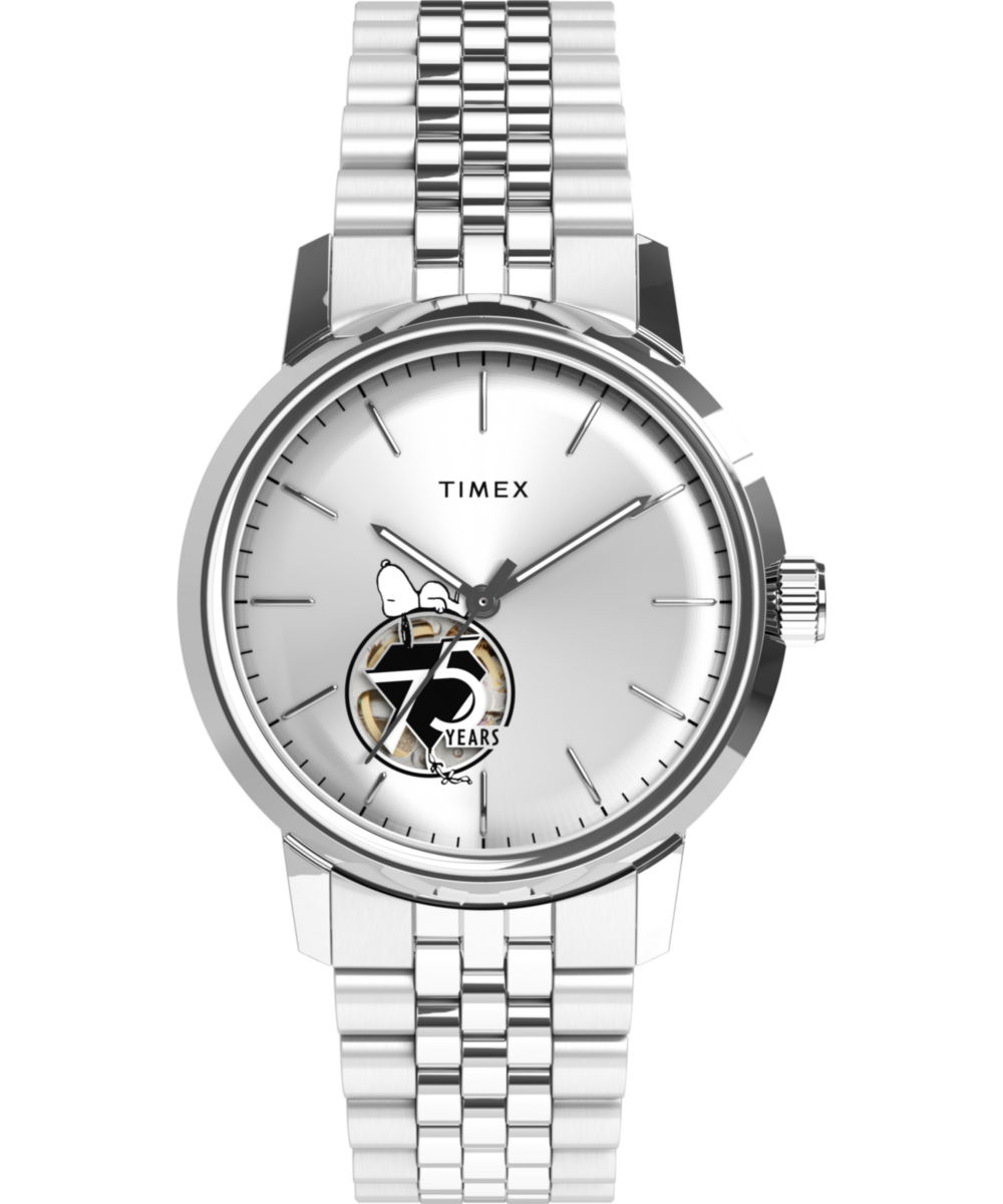 Timex Marlin x Peanuts Automatic 40mm Silver Dial Men's Watch TW2Y45000