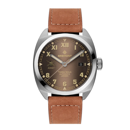 Bremont HMAF Terra Nova Date 40.5mm Caramel Brown Dial Men's Watch TN40-DT-SS-HMAF-BR-L-S