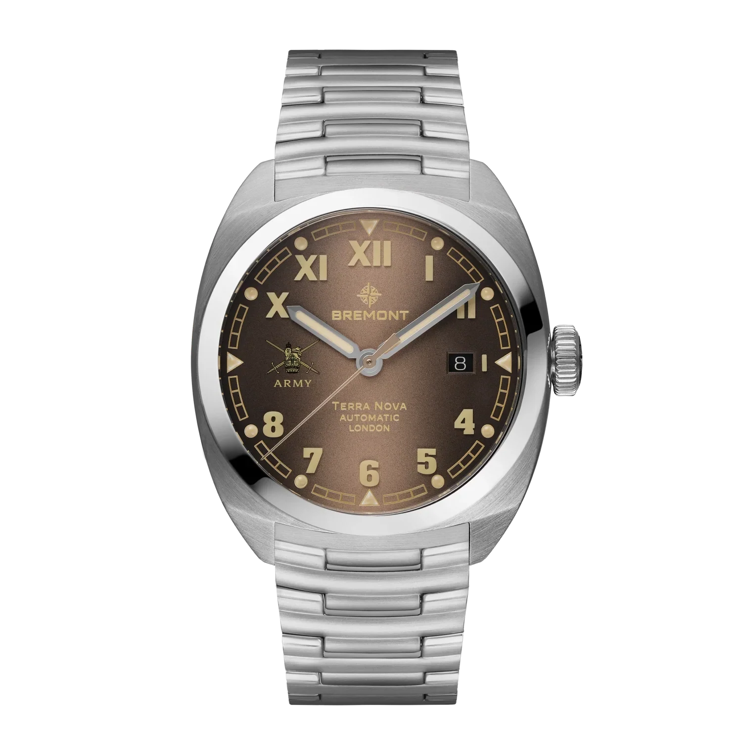 Bremont HMAF Terra Nova Date 40.5mm Caramel Brown Dial Men's Watch TN40-DT-SS-HMAF-BR-B