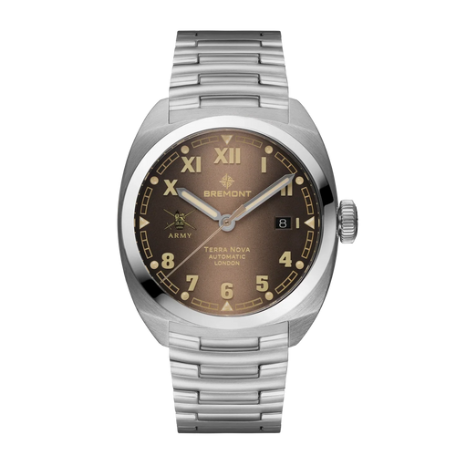 Bremont HMAF Terra Nova Date 40.5mm Caramel Brown Dial Men's Watch TN40-DT-SS-HMAF-BR-B