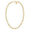 Bronzallure Golden Rolo Chain and Rondelles Necklace with Cubic Zirconia Pavé WSBZ00520Y.WY