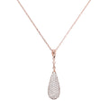 Bronzallure Necklace with Teardrop Pendant in Cubic Zirconia Pavé WSBZ01235.WR