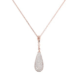 Bronzallure Necklace with Teardrop Pendant in Cubic Zirconia Pavé WSBZ01235.WR