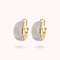 Bronzallure Golden Domed Hoop Earrings with Cubic Zirconia Pavé WSBZ01403Y.WY