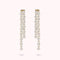 Bronzallure Golden Double Tennis Earrings with Cubic Zirconia WSBZ01589Y.Y