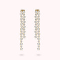 Bronzallure Golden Double Tennis Earrings with Cubic Zirconia WSBZ01589Y.Y