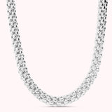 Bronzallure White Maxi Korean Chain Collar Necklace WSBZ02207W.WG