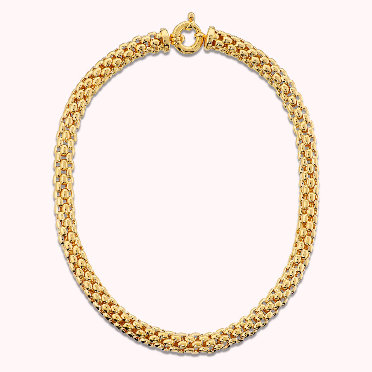 Bronzallure Golden Maxi Korean Chain Collar Necklace WSBZ02207Y.YG