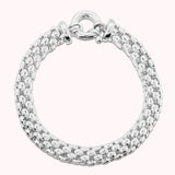 Bronzallure White Maxi Korean Chain Bracelet WSBZ02208W.WG