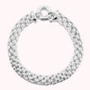 Bronzallure White Maxi Korean Chain Bracelet WSBZ02208W.WG