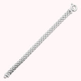 Bronzallure White Maxi Korean Chain Bracelet WSBZ02208W.WG