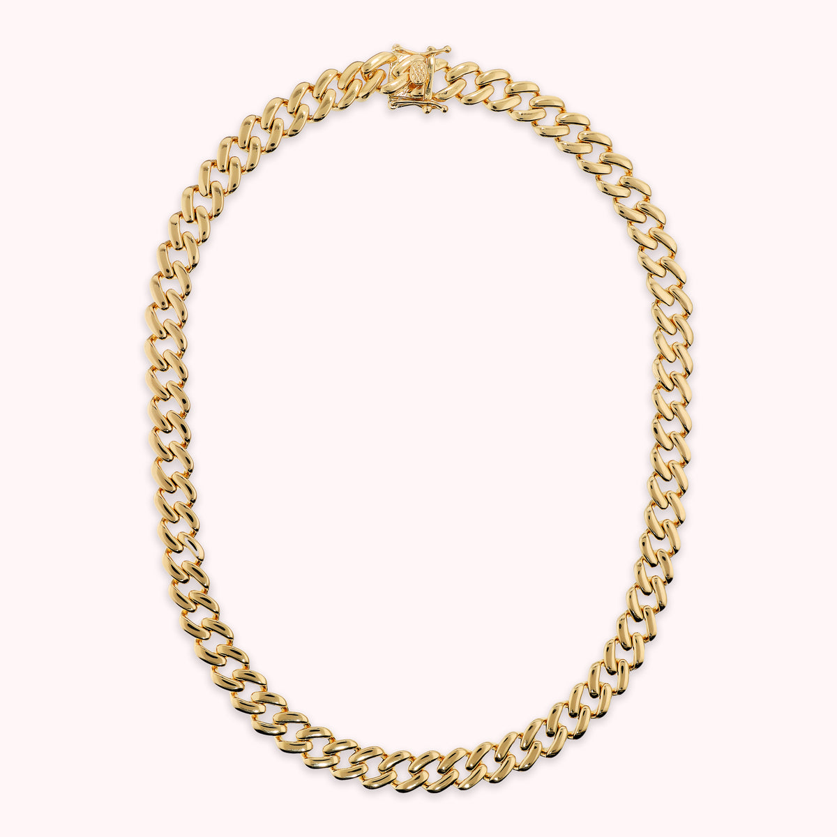 Bronzallure Golden Polished Curb Chain Necklace WSBZ02476Y.YG
