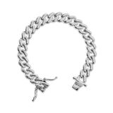 Bronzallure White Polished Curb Chain Bracelet WSBZ02477W.W-17