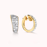 Bronzallure Golden Graduated Stud Earrings with Cubic Zirconia Pavé WSBZ02480Y.WR