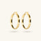 Etrusca Gioielli Classic Design Hoop Earrings WSET00386.YG