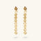 Etrusca Gioielli Drop Earrings on Chain with Small Hammered Discs WSET00457.YG