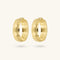 Etrusca Gioielli Large Hoop Earrings Textured Surface WSET00633.YG