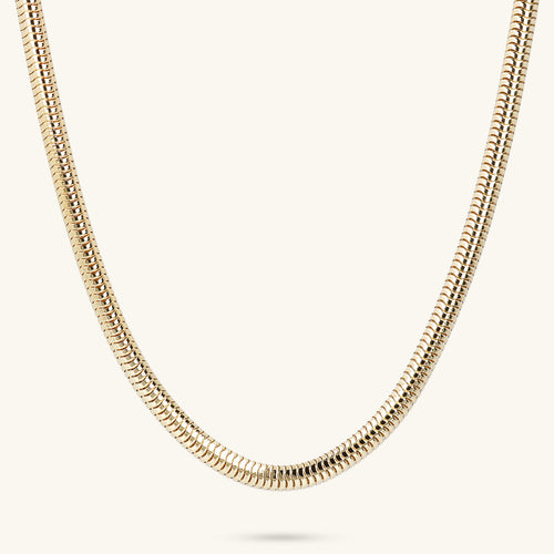 Etrusca Gioielli Snake Chain Collar Necklace WSET00682.YG