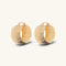 Etrusca Gioielli Ribbed Hoop Earrings WSET00913.YG