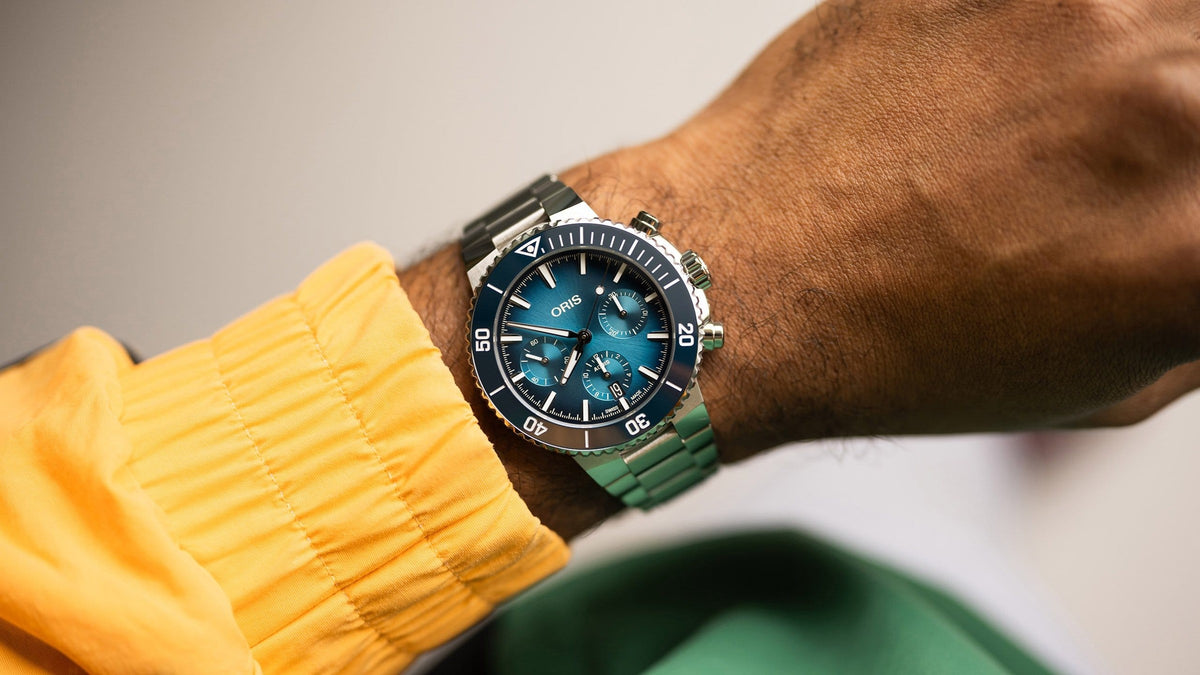 Oris Aquis Chronograph 43.5mm Blue Dial Men's Watch 01 771 7793 4155-07 8 23 01PEB