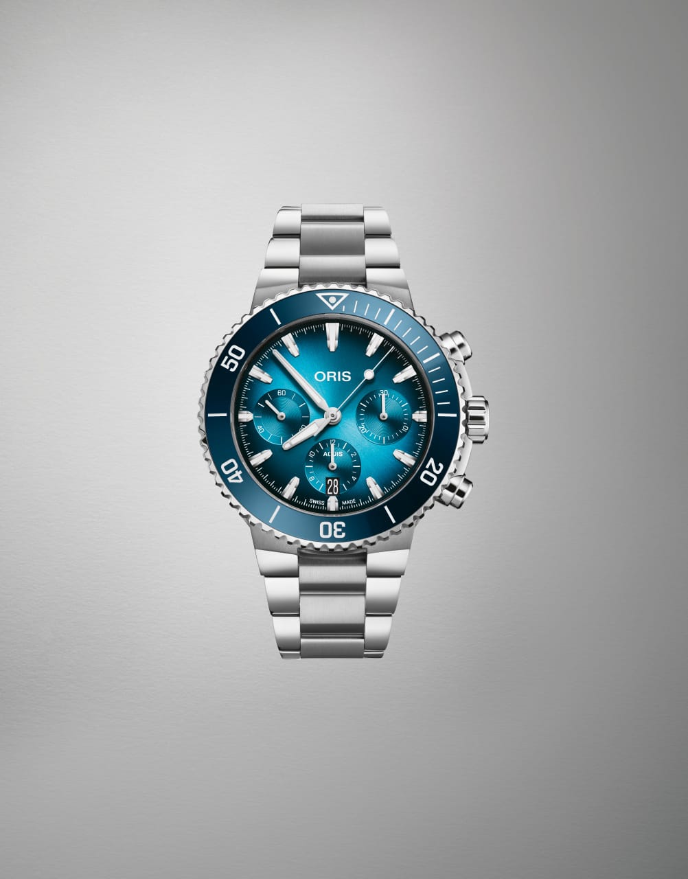 Oris Aquis Chronograph 43.5mm Blue Dial Men's Watch 01 771 7793 4155-07 8 23 01PEB
