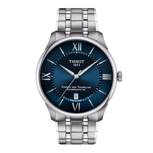 Tissot Chemin Des Tourelles 42mm Blue Sunray Dial Men's Watch T1394071104800