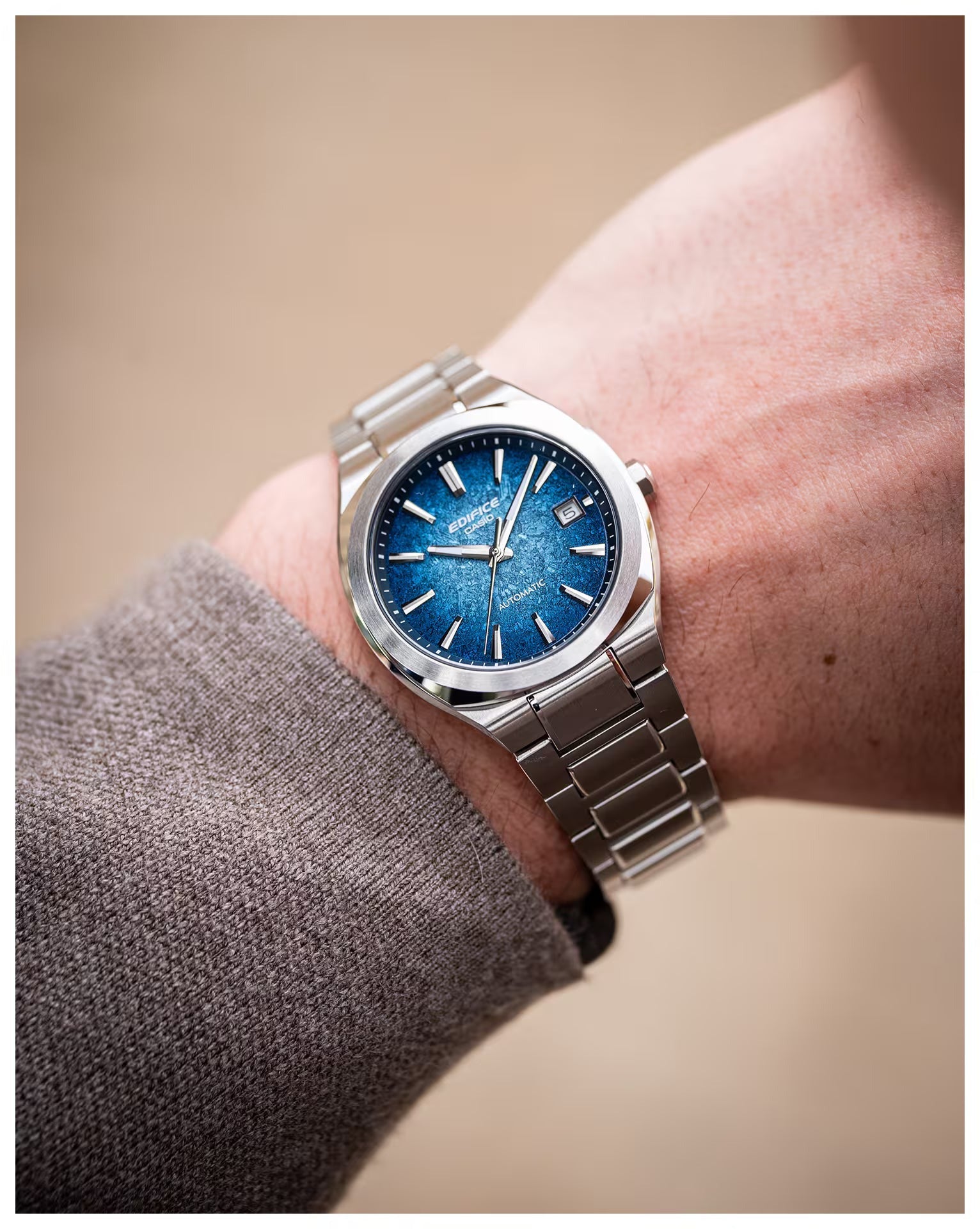 Edifice EFK-200 Automatic 38mm Blue Dial Men's Watch EFK200D-2A
