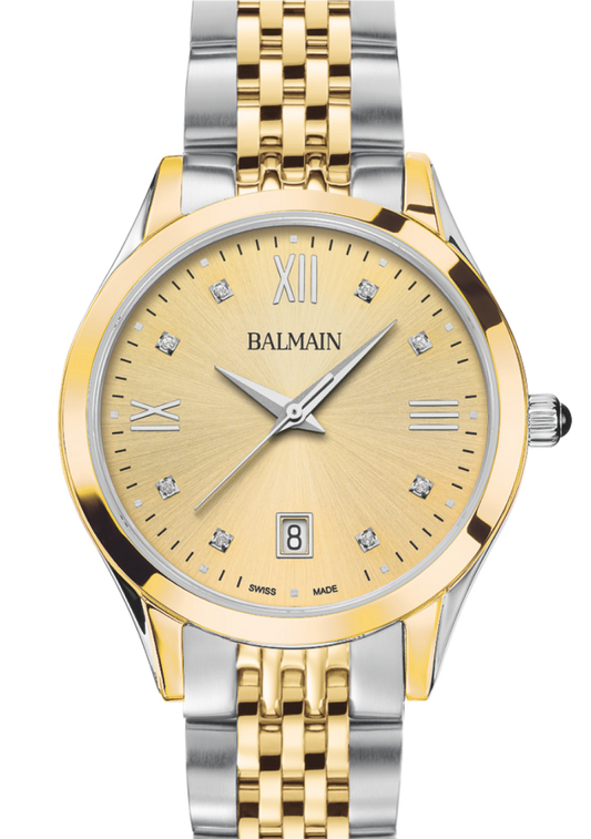 Balmain Classic R 34mm Yellow Dial Women's Watch B43123125U