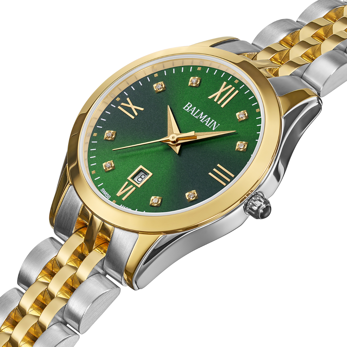 Balmain Classic R 30mm Green Dial Women's Watch B41123175U