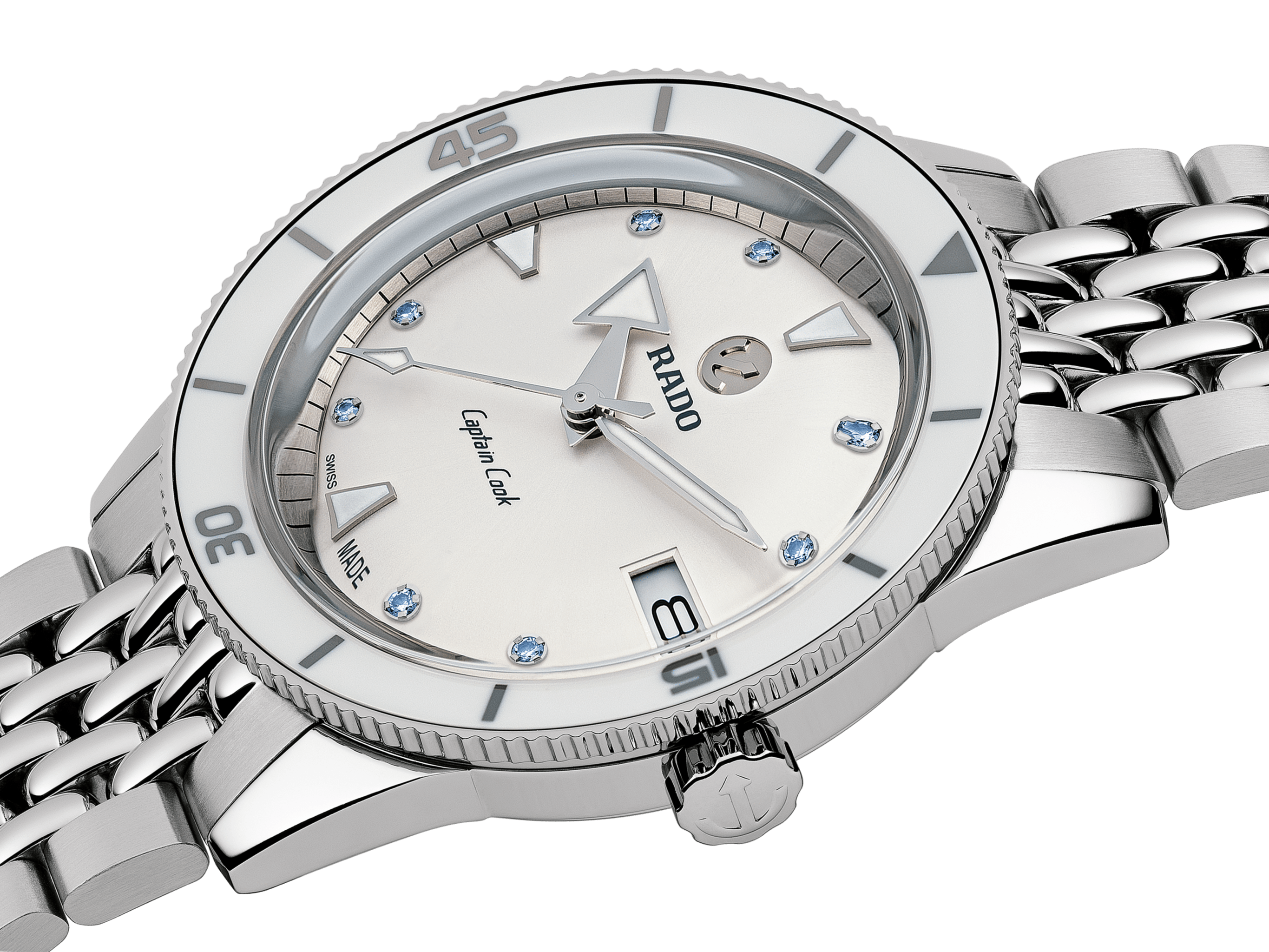 RADO Captain Cook 37mm Snowy White Dial Women's Watch R32500718