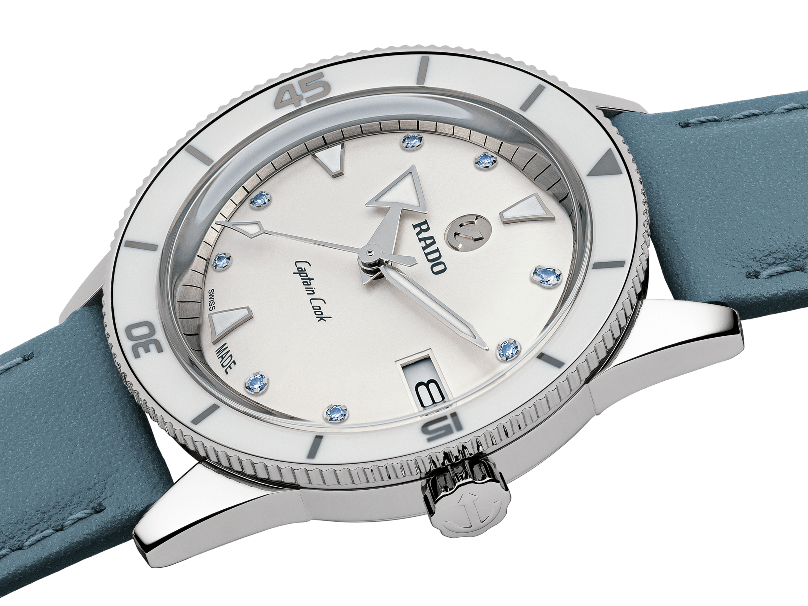 RADO Captain Cook 37mm Snowy White Dial Women's Watch R32500718