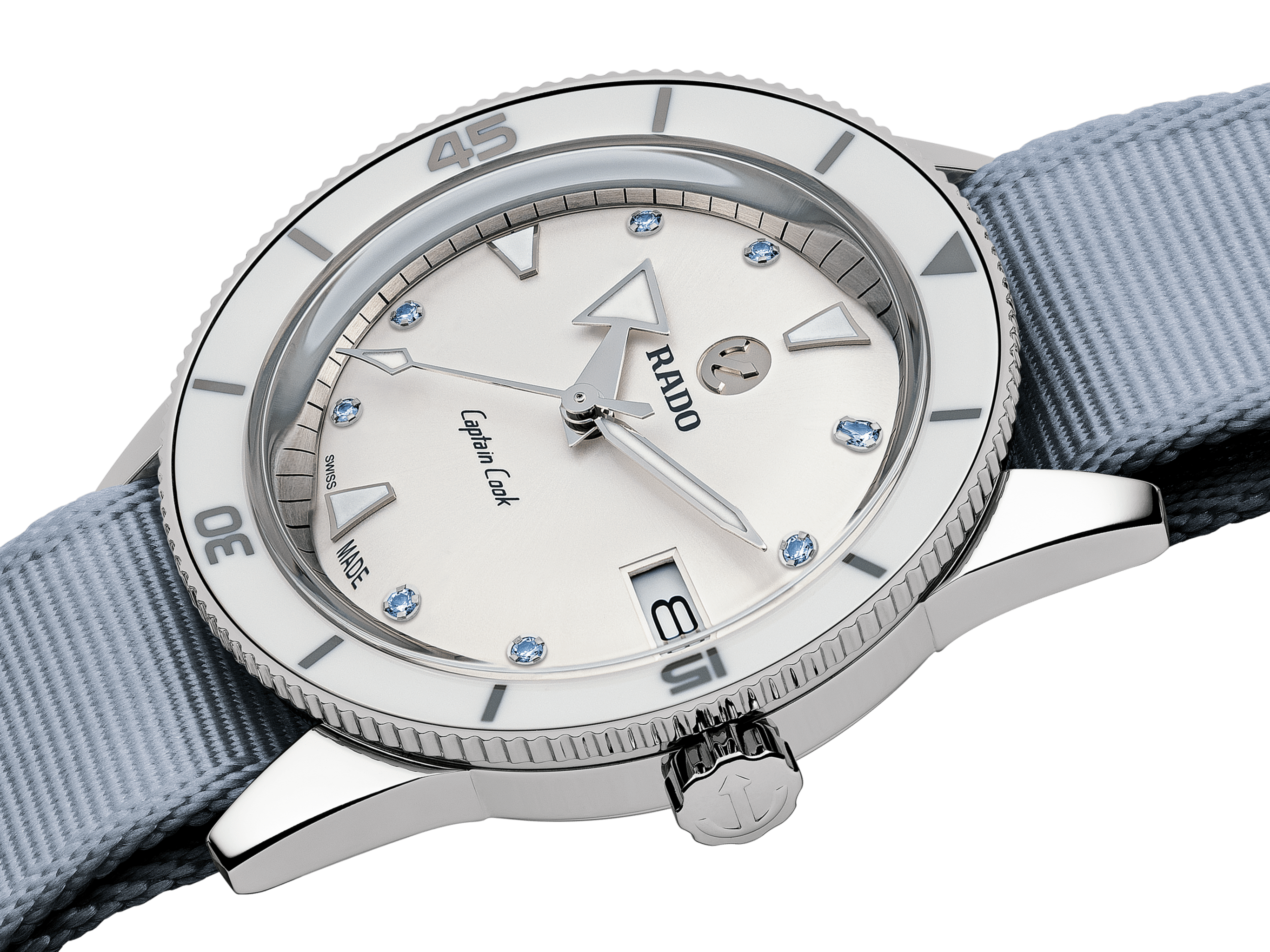 RADO Captain Cook 37mm Snowy White Dial Women's Watch R32500718