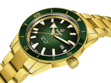 RADO Captain Cook 42mm Yellow Gold Green Dial Men's Watch R32136323