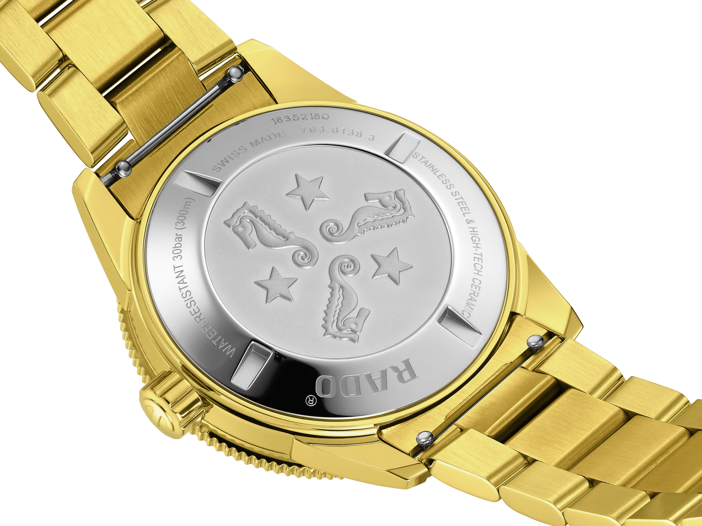 RADO Captain Cook 42mm Yellow Gold Green Dial Men's Watch R32136323