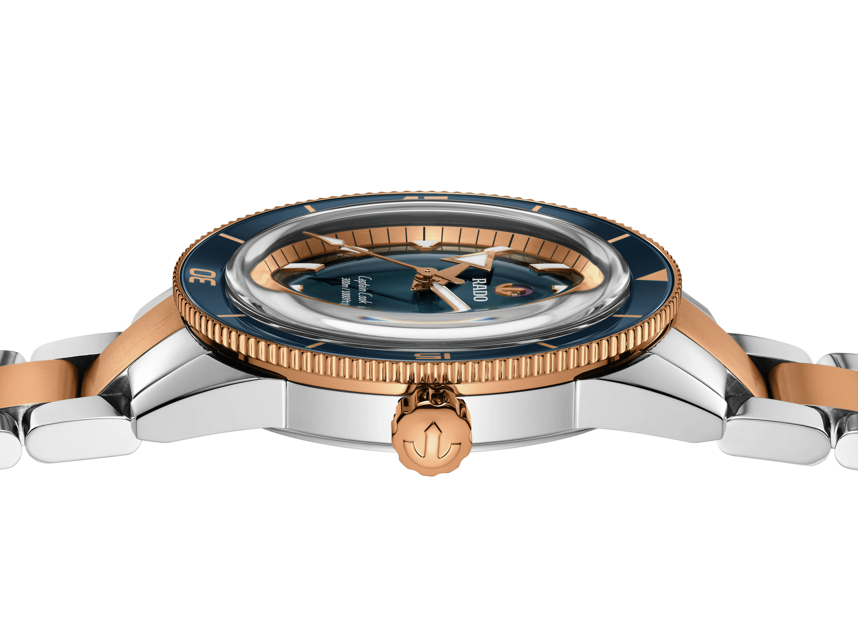RADO Captain Cook Automatic 42mm Rose Gold-Blue Men's Watch R32137203
