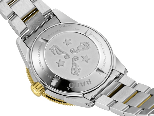 RADO Captain Cook Automatic 42mm Yellow Gold-Green Men's Watch R32138303