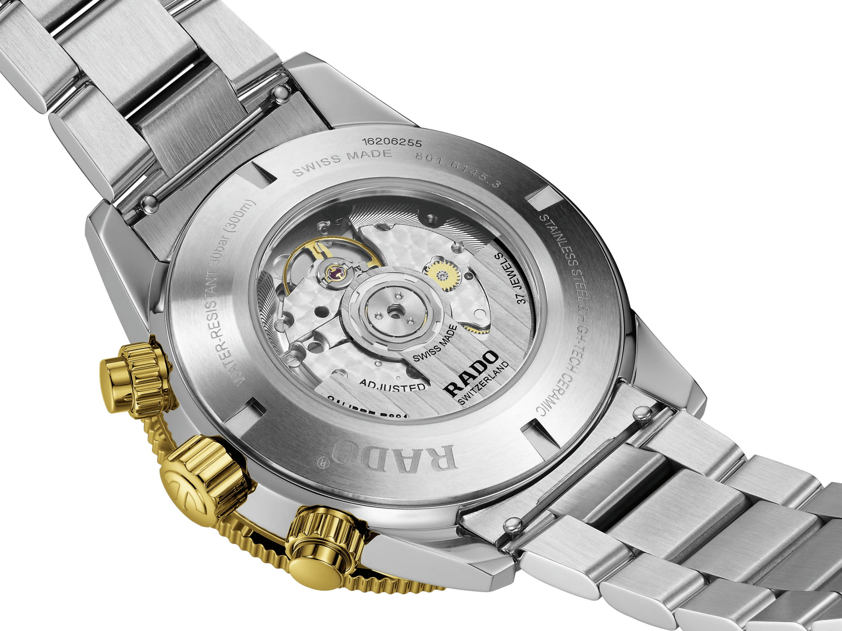 RADO Captain Cook Automatic Chronograph 43mm Green-Yellow Gold Men's Watch R32151318