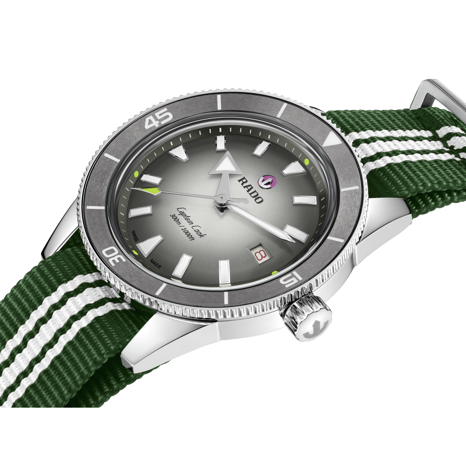 RADO Captain Cook x Tennis Limited Edition 39mm Silver-Grey Dial Men's Watch R32222108