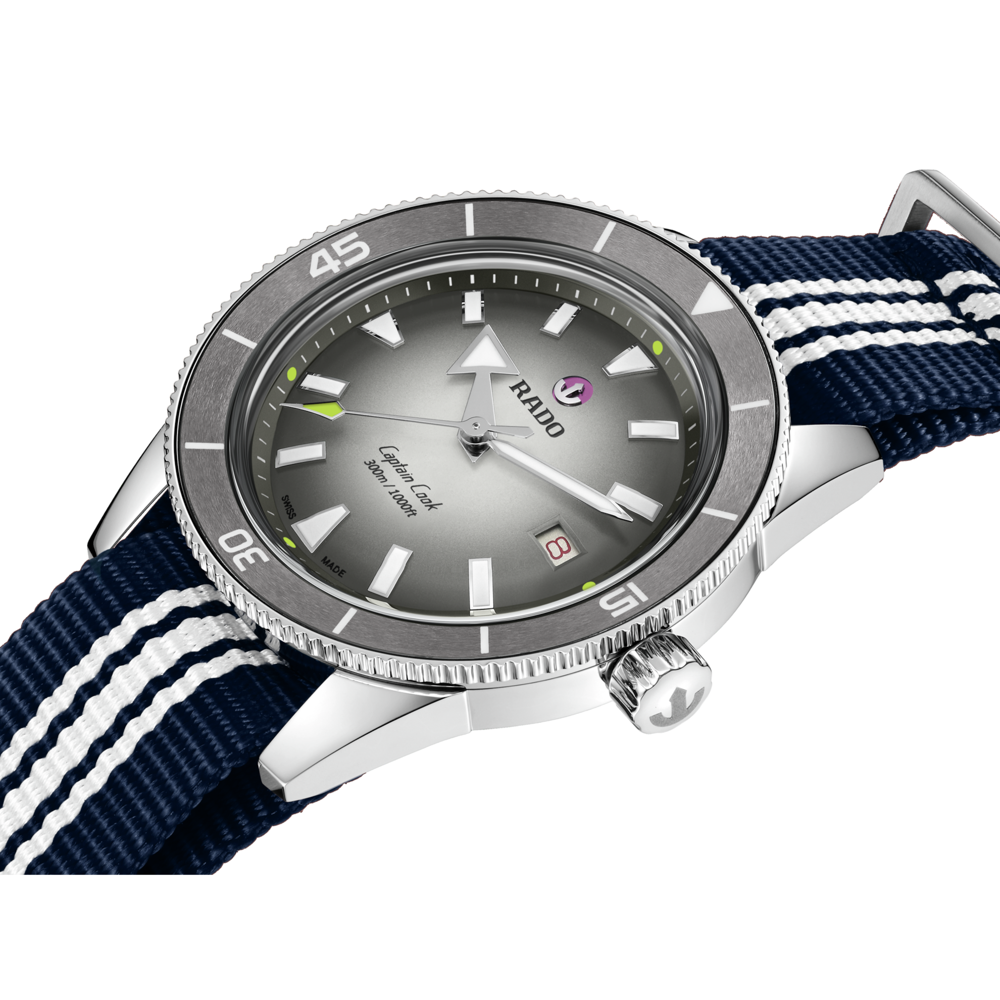 RADO Captain Cook x Tennis Limited Edition 39mm Silver-Grey Dial Men's Watch R32222108