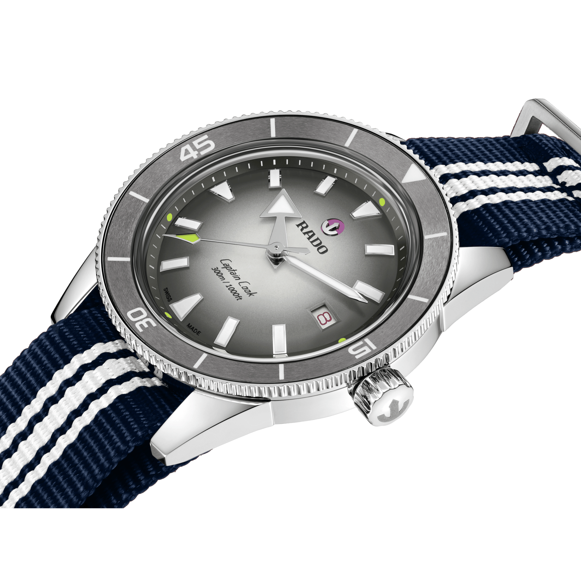 RADO Captain Cook x Tennis Limited Edition 39mm Silver-Grey Dial Men's Watch R32222108
