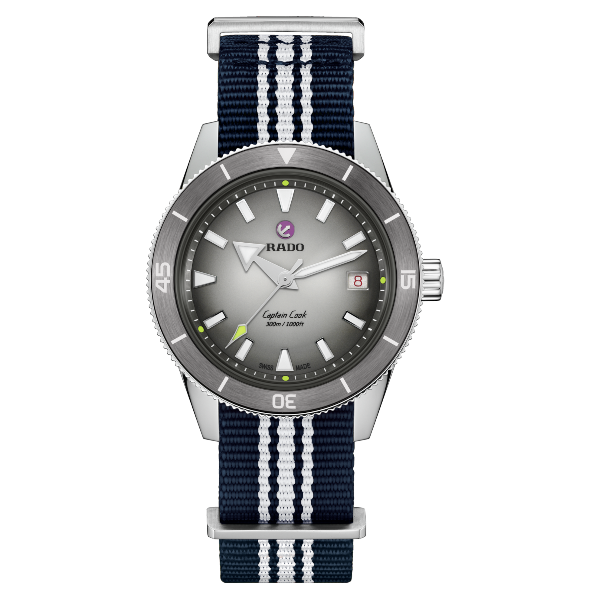 RADO Captain Cook x Tennis Limited Edition 39mm Silver-Grey Dial Men's Watch R32222108