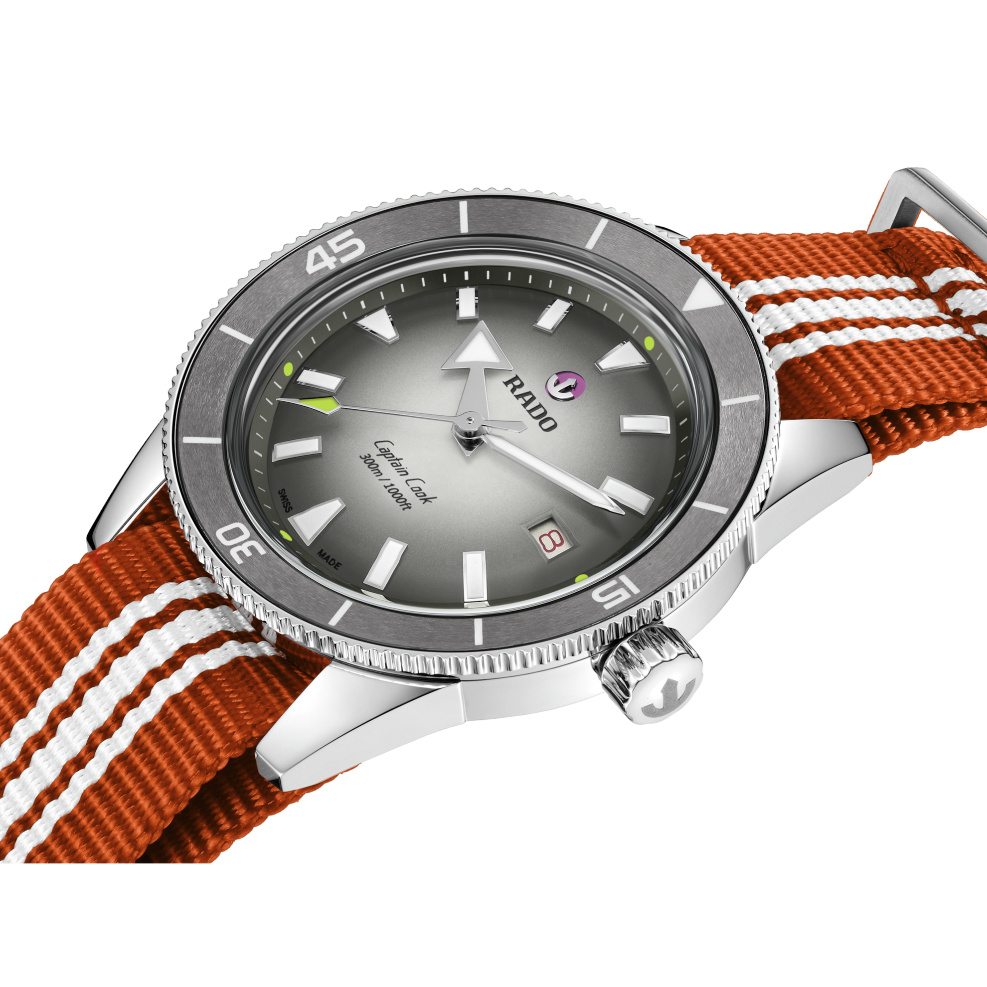 RADO Captain Cook x Tennis Limited Edition 39mm Silver-Grey Dial Men's Watch R32222108