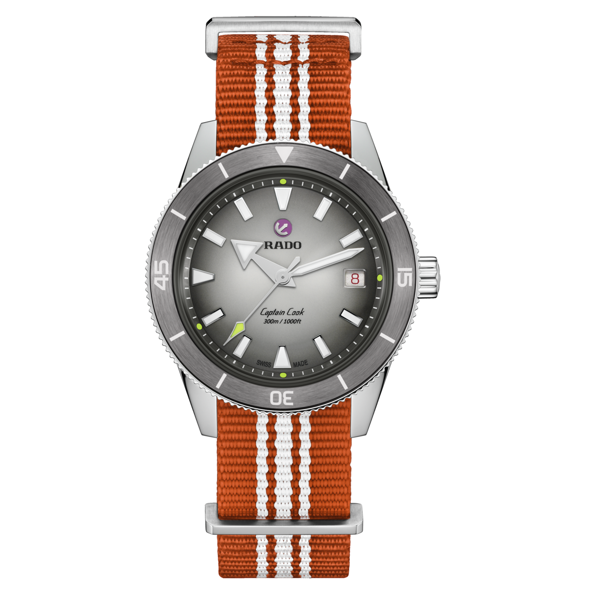 RADO Captain Cook x Tennis Limited Edition 39mm Silver-Grey Dial Men's Watch R32222108