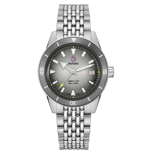 RADO Captain Cook x Tennis Limited Edition 39mm Silver-Grey Dial Men's Watch R32222108