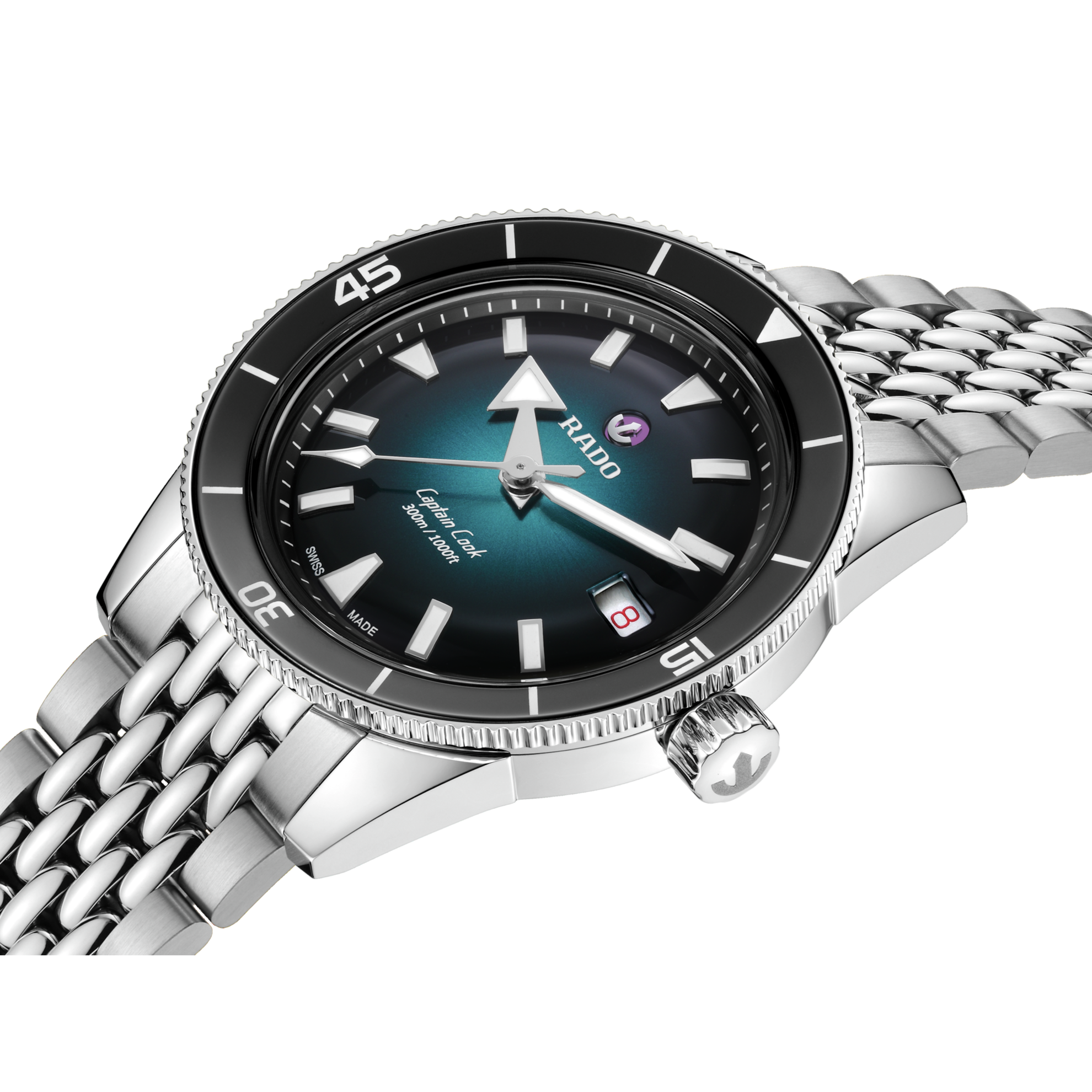 RADO Captain Cook Automatic 39mm Turquoise Dial Men's Watch R32223213
