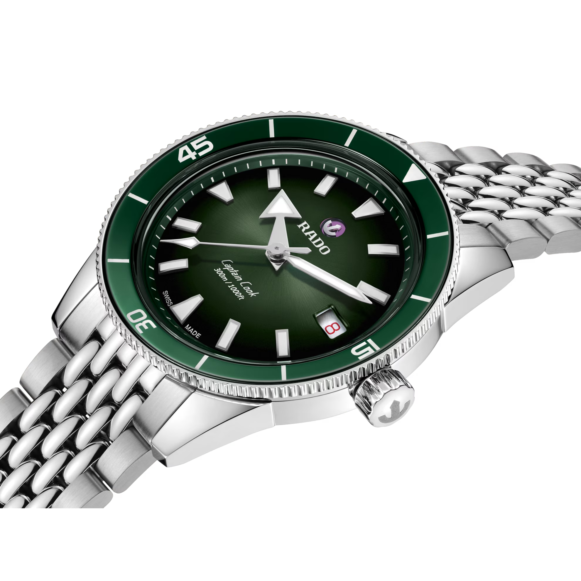 Rado Captain Cook Automatic 39mm Green Dial Men's Watch R32223313