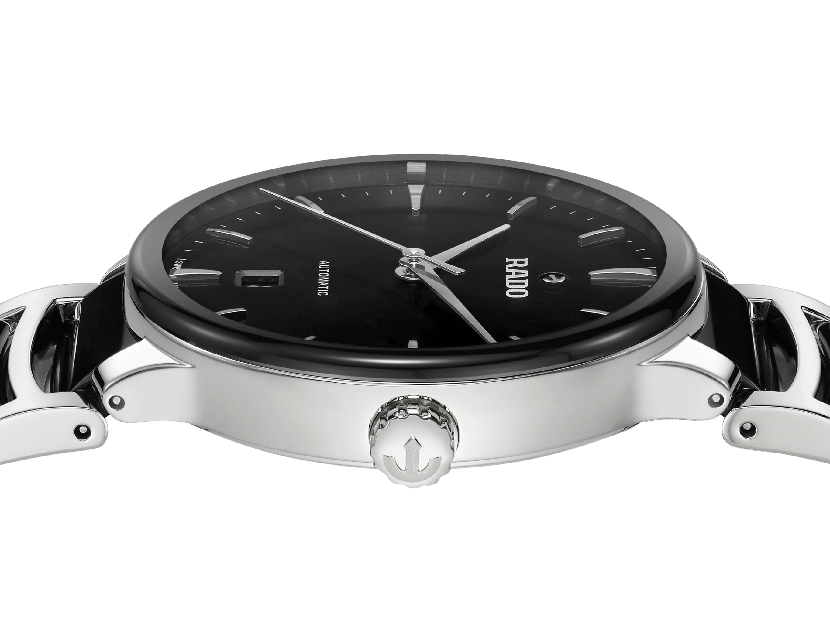 RADO Centrix Diamonds Silver-Black Ceramic 39.5mm Men's Watch R30018152